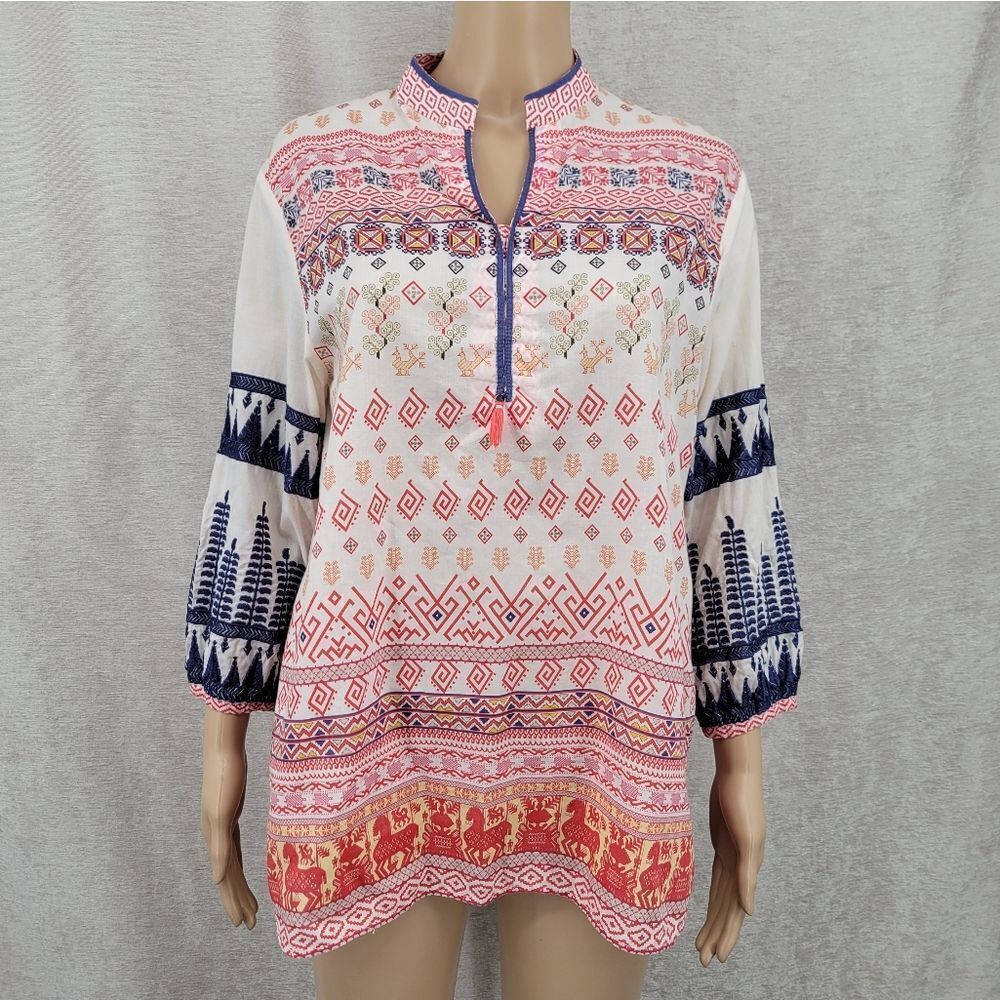 Ethnic By Outfitters Embroidered Multicolor Women's Tunic Top